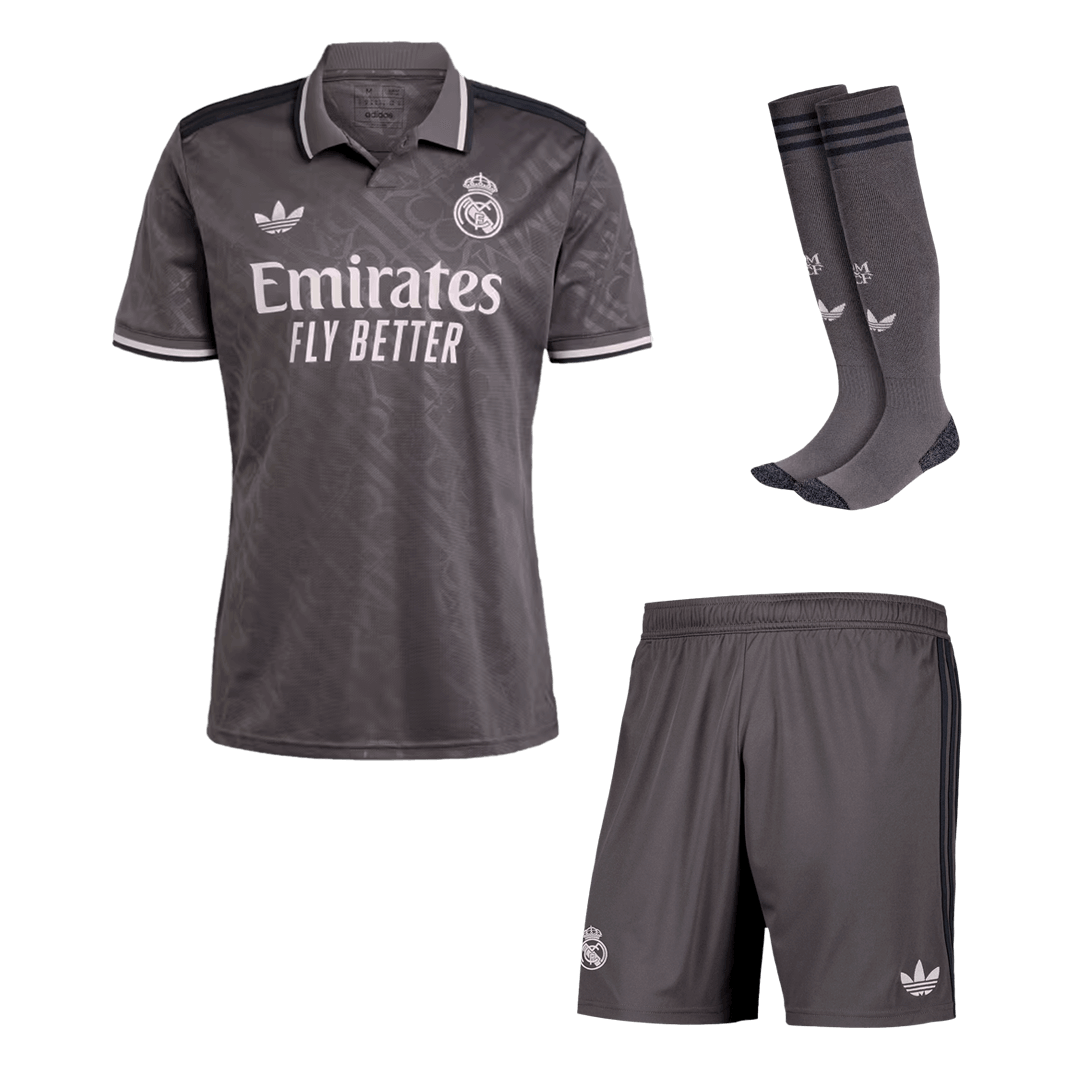 Real Madrid Auswärts-Fußballtrikot für Herren (Hemd + Shorts + Socken) 2024/25