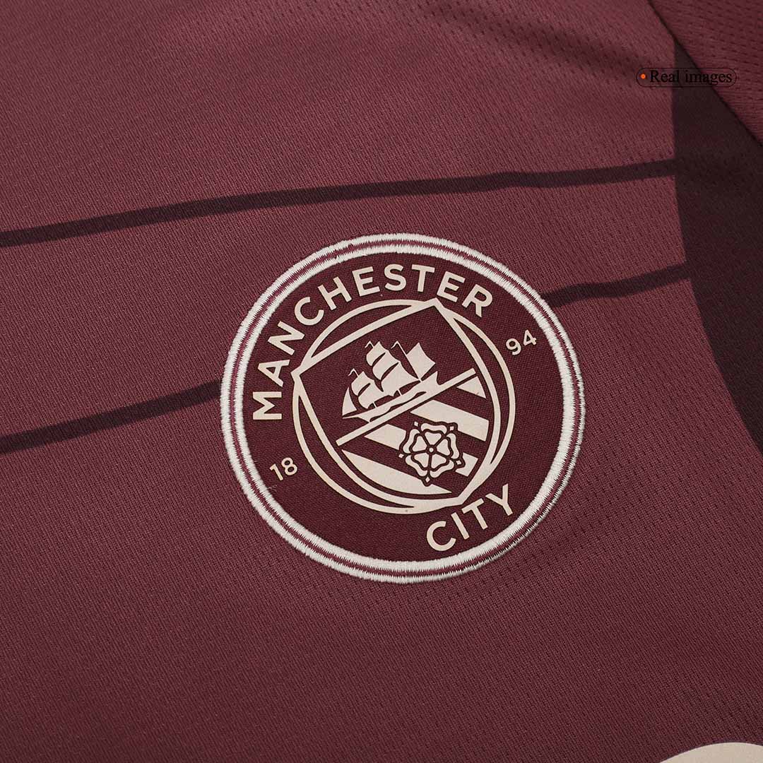 Hochwertiges Manchester City Third Away-Fußballtrikot für Herren (Trikot + Shorts + Socken) 2024/25