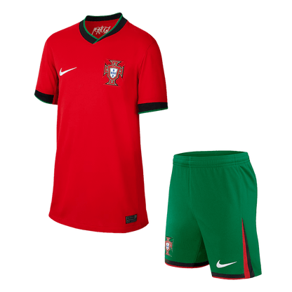 Dziecięcy zestaw koszulek domowych Portugalii (koszulka + spodenki) Euro 2024 Top Koszulki Pilka Sklep