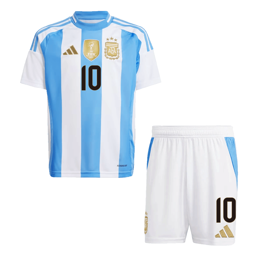 Kid's Argentina MESSI #10 Home Jerseys Kit(Jersey+Shorts) 2024