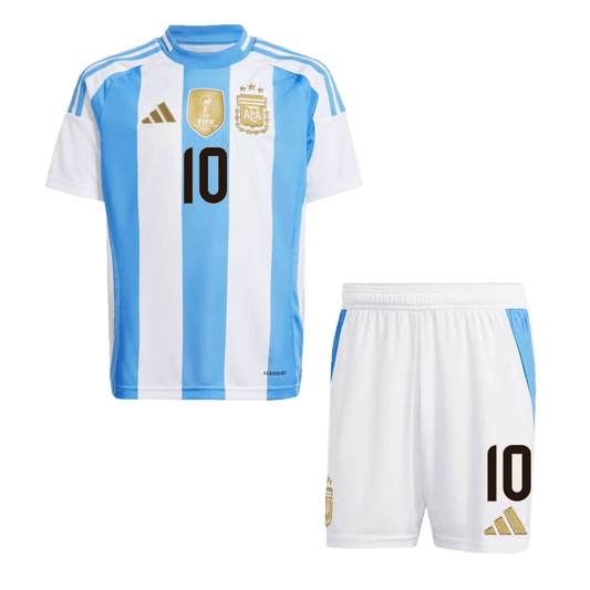 Kid's Argentina MESSI #10 Home Jerseys Kit(Jersey+Shorts) 2024