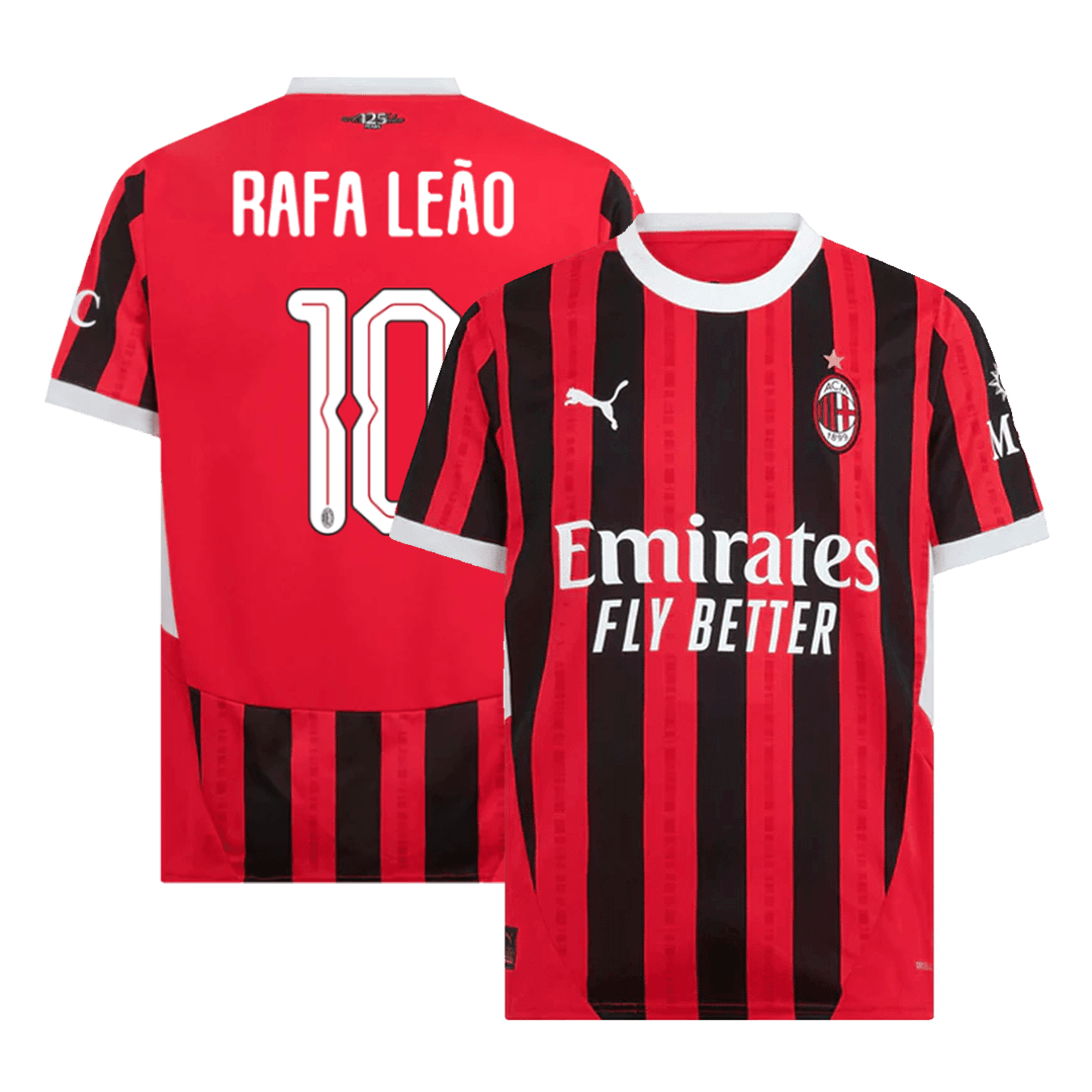 RAFA LEÃO #10 AC Milan 2024/25 Men's Football Shirt - UCL