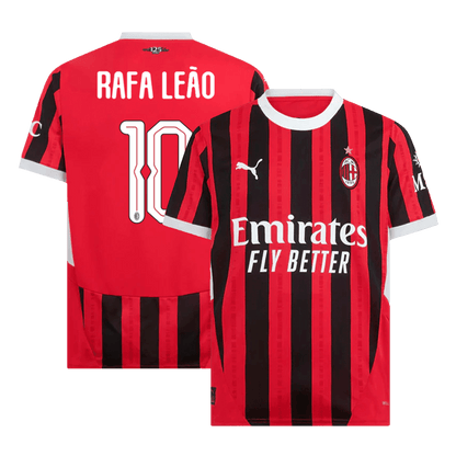 RAFA LEÃO #10 AC Milan 2024/25 Men's Football Shirt - UCL