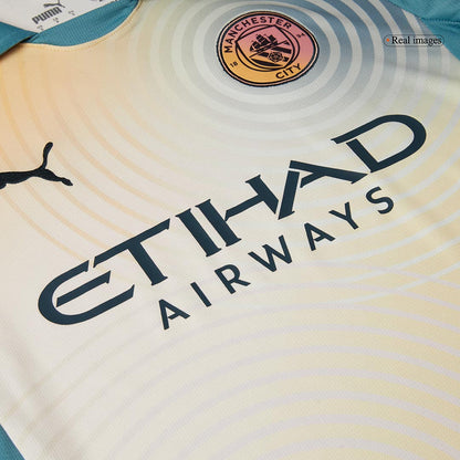 Męska Wysokiej jakości komplet koszulek piłkarskich Manchester City Fourth Away (koszulka + spodenki) 2024/25 - Zdecydowanie City