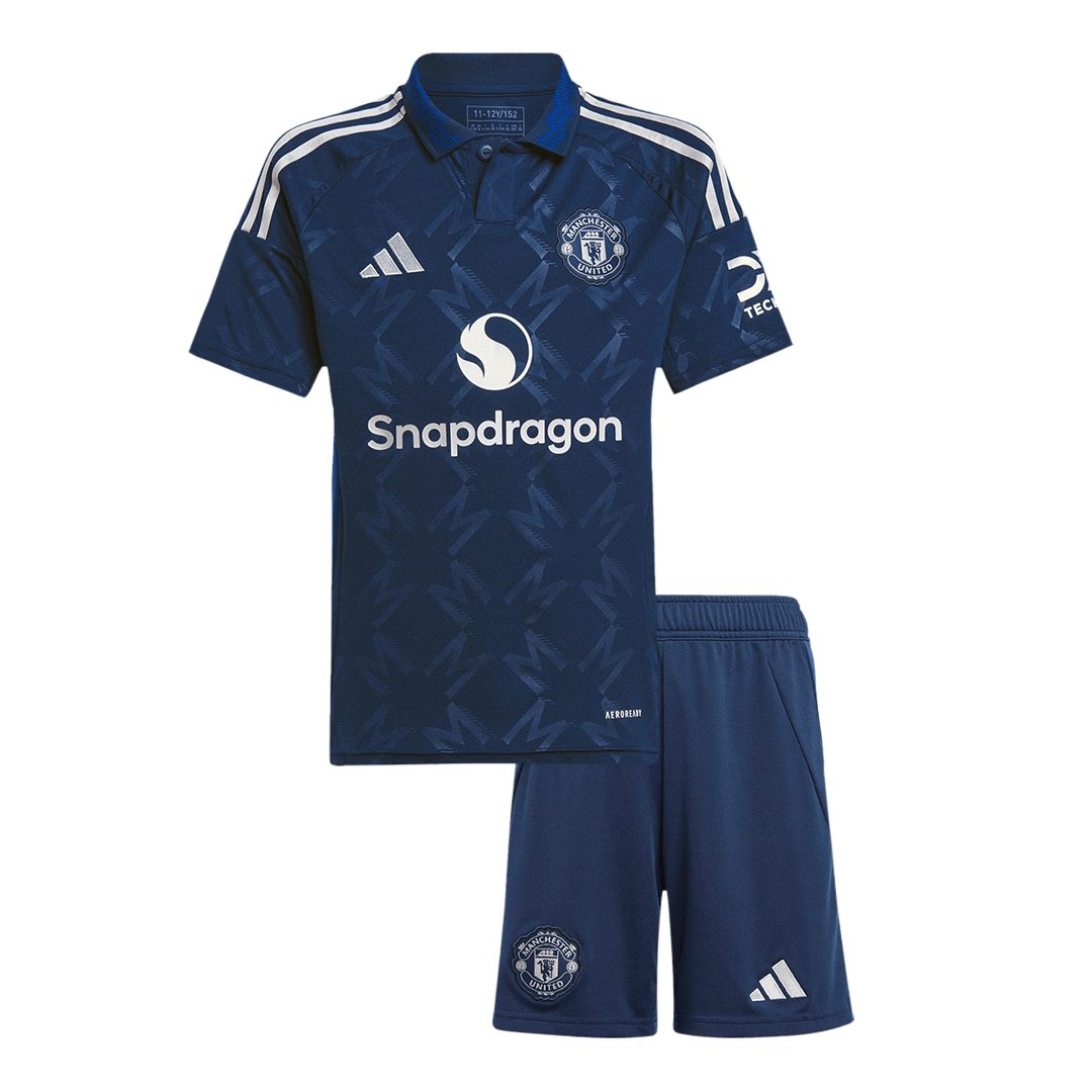 Manchester United Auswärtstrikot für Kinder (Trikot + Shorts) 2024/25