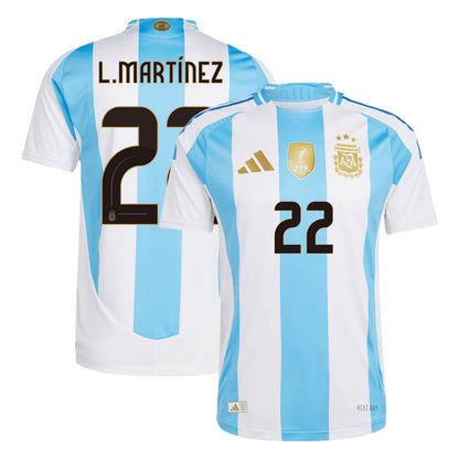 Argentina L.Martínez #22 Home Match Jersey 2024 Top Koszulki Pilka Sklep