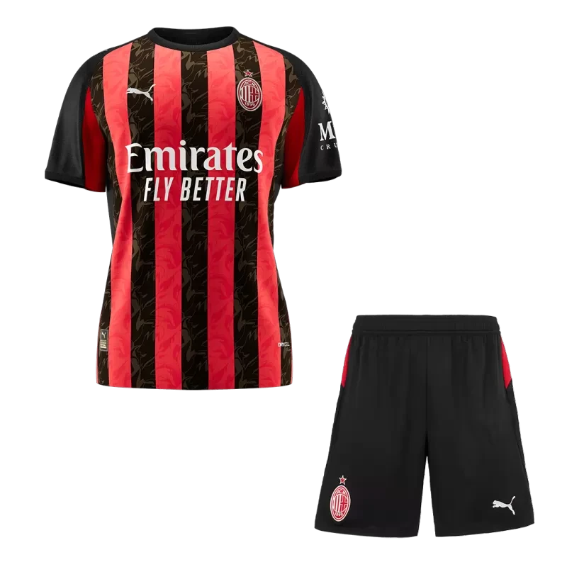 Zestaw domowy AC Milan Soccer Jersey (koszulka + spodenki) 2025/26 Top Koszulki Pilka Sklep