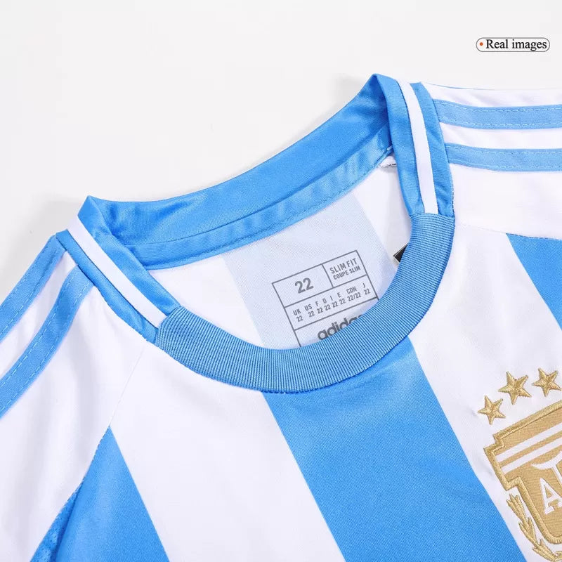 Argentina Domowe Dziecięce Koszulki Piłkarskie Zestaw Copa America 2024 Top Koszulki Pilka Sklep