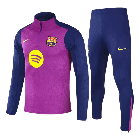 Barcelona 1/4 Zip Training Kit (Jacket + Pants) 2025/26 - Purple Top Koszulki Pilka Sklep