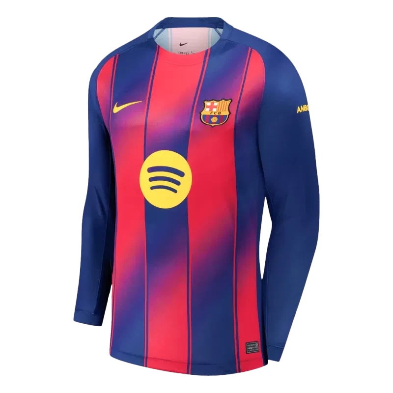 Barcelona Home Long Sleeve Soccer Jersey 2025/26 Top Koszulki Pilka Sklep