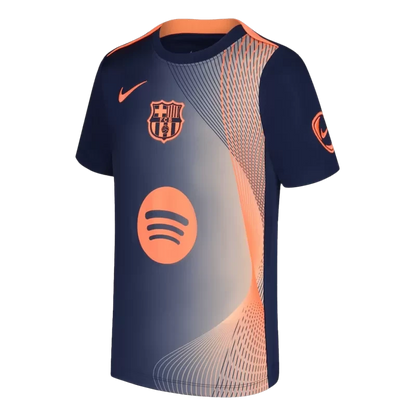 Barcelona Pre-Match 2025/26 Soccer Jersey - Orange&Black Top Koszulki Pilka Sklep