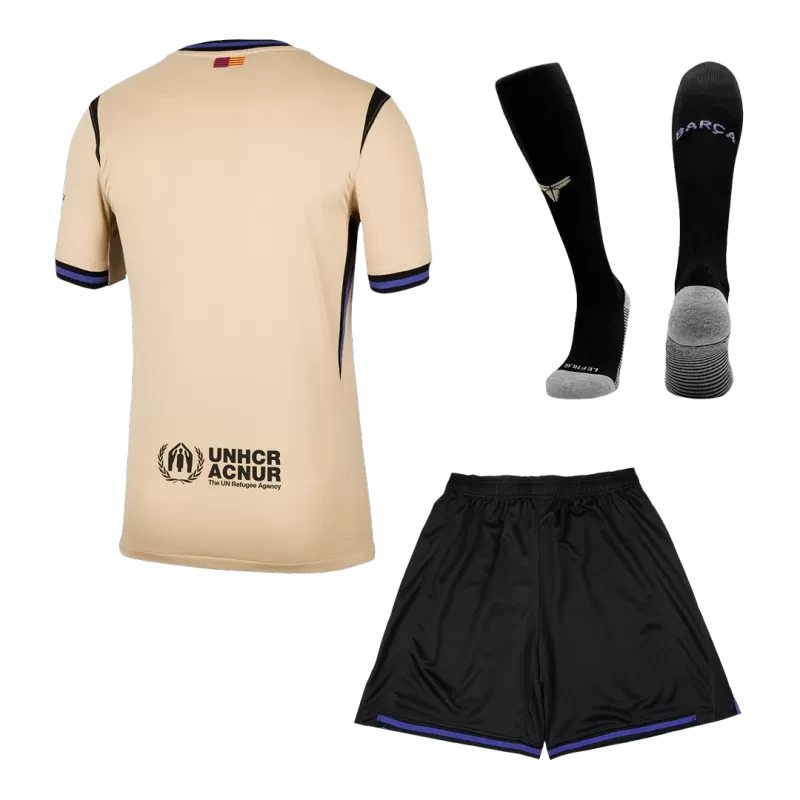Barcelona Away Soccer Jersey Kit(Jersey+Shorts+Socks) 2025/26 Top Koszulki Pilka Sklep