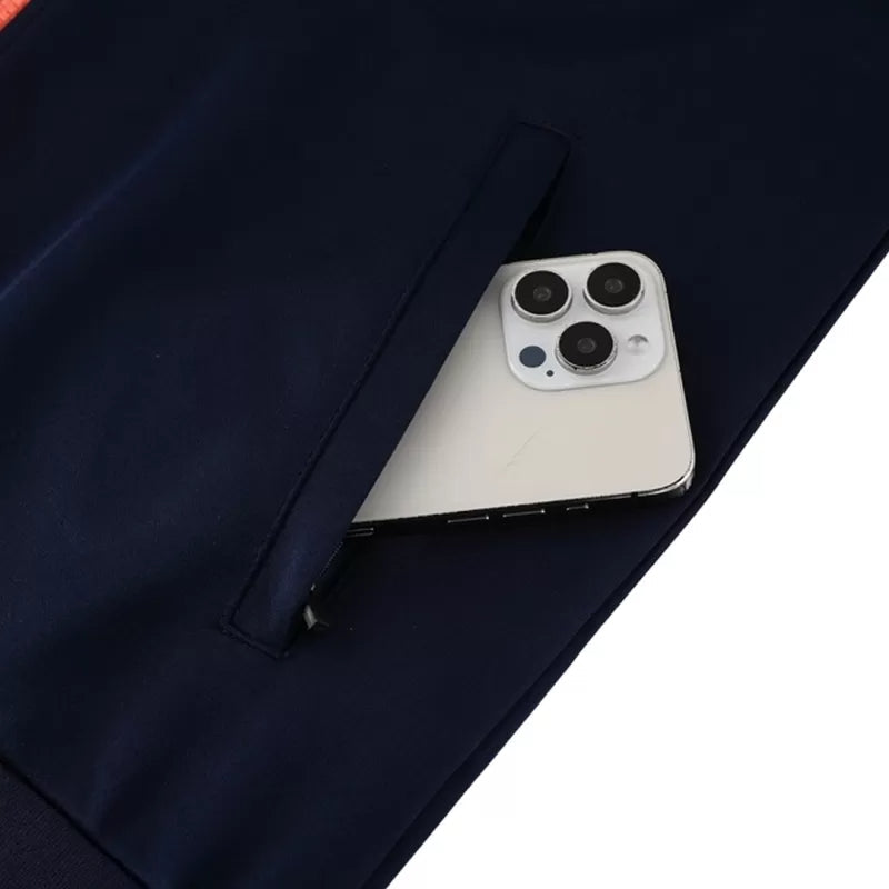Barcelona Training Jacket Kit (Jacket+Pants) 2025/26 - Navy&Orange Top Koszulki Pilka Sklep