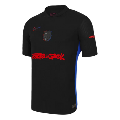 Player Version Barcelona X Travis Scott Away Soccer Jersey 2024/25 - Red Top Koszulki Pilka Sklep