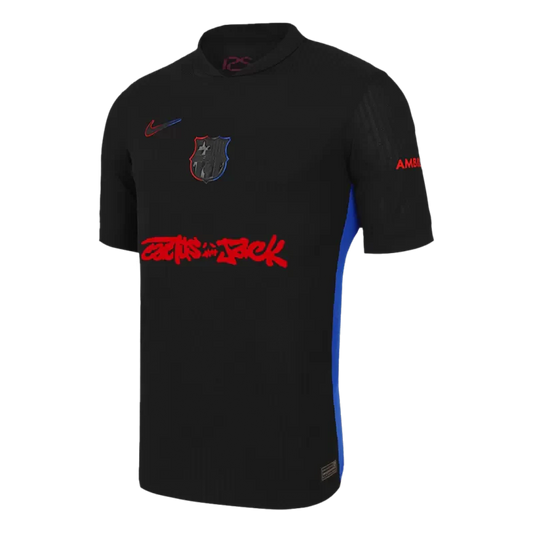 Player Version Barcelona X Travis Scott Away Soccer Jersey 2024/25 - Red Top Koszulki Pilka Sklep