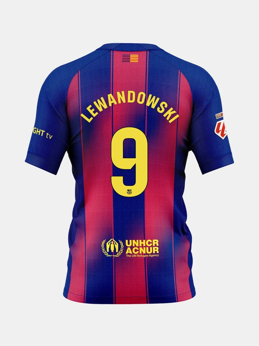 Barcelona Lewandowski #9 Home 2025/26 Soccer Jersey - La Liga Top Koszulki Pilka Sklep