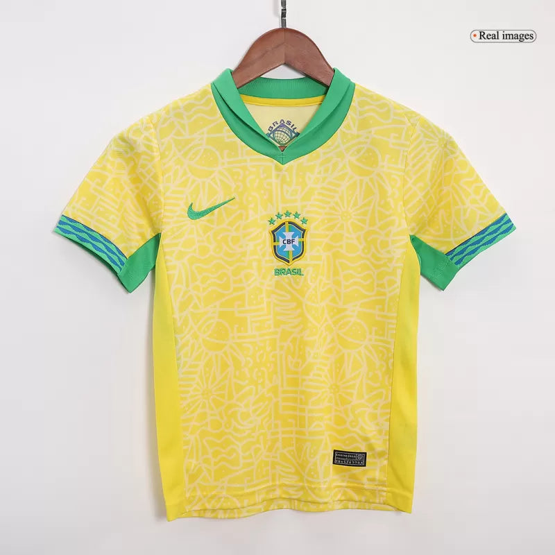 Brazil Kid‘s Home Soccer Jerseys (Jersey+Short) Kit 2024 Top Koszulki Pilka Sklep