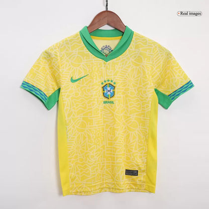Brazil Kid‘s Home Soccer Jerseys (Jersey+Short) Kit 2024 Top Koszulki Pilka Sklep