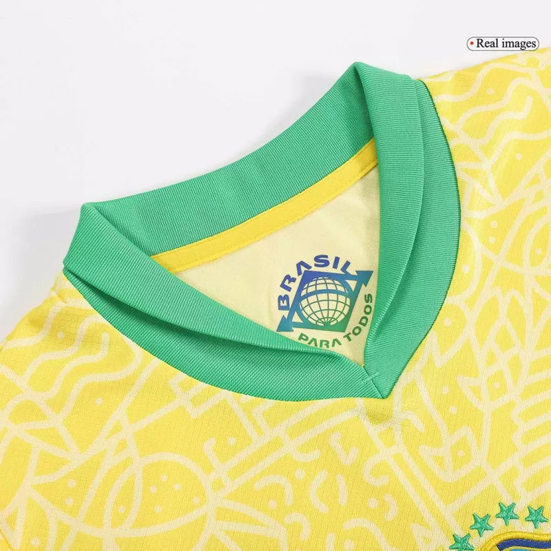 Brazil Kid‘s Home Soccer Jerseys (Jersey+Short) Kit 2024 Top Koszulki Pilka Sklep