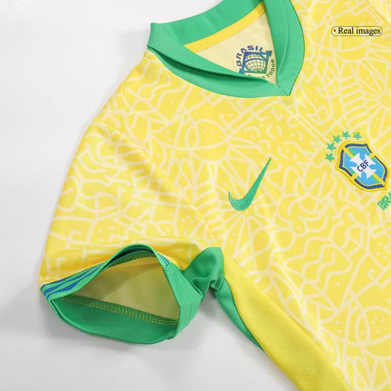 Brazil Kid‘s Home Soccer Jerseys (Jersey+Short) Kit 2024 Top Koszulki Pilka Sklep