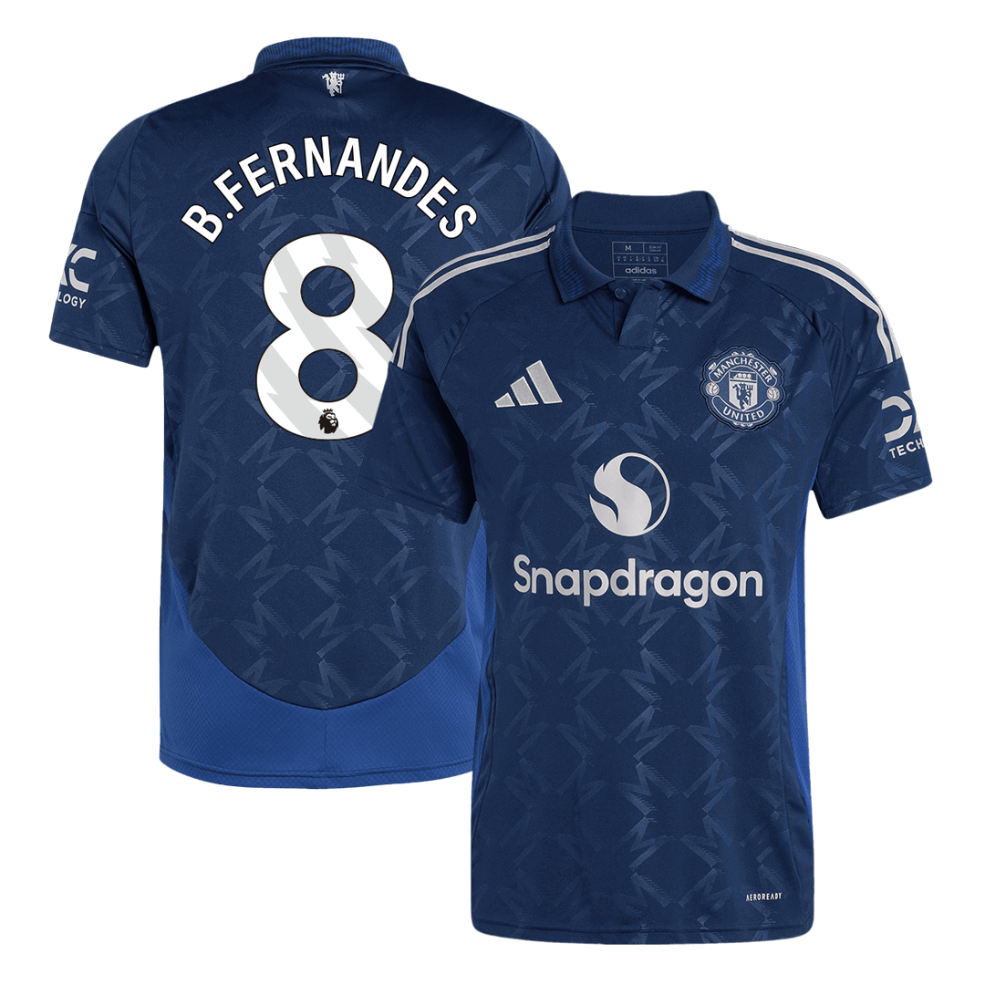 B.FERNANDES #8 Manchester United Away Football Shirt 2024/25