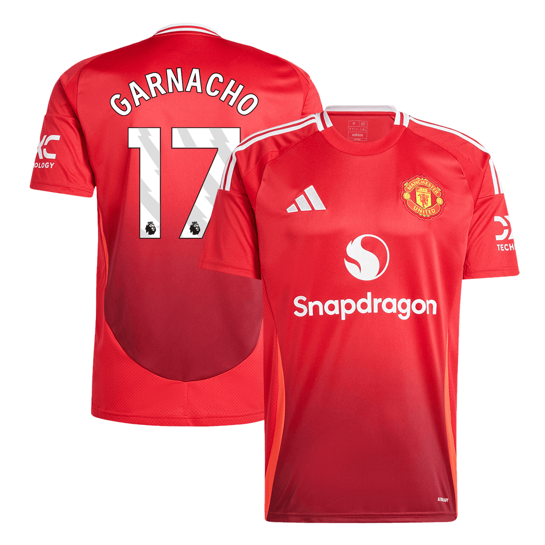 GARNACHO #17 Manchester United Home Football Shirt 2024/25