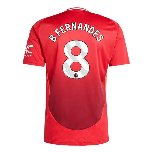 B.FERNANDES #8 Manchester United Home Football Shirt 2024/25