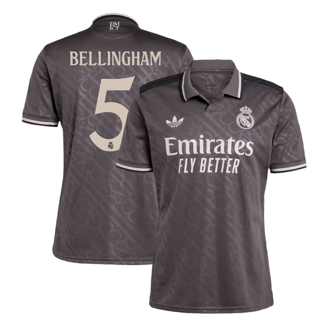 BELLINGHAM #5 Real Madrid Trzecia Wyjazdowa Koszulka Piłkarska 2024/25