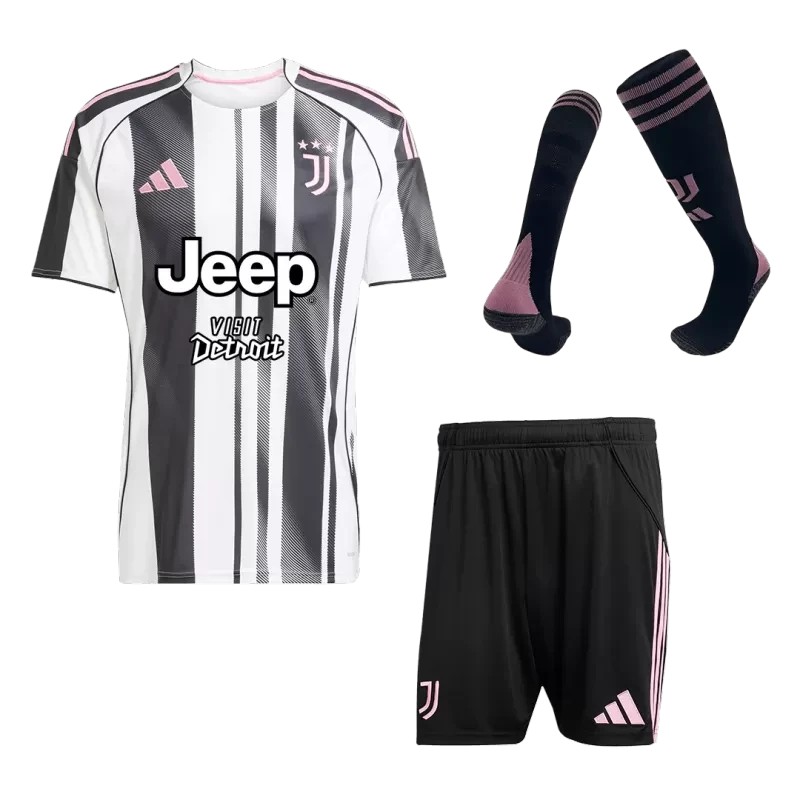 Juventus Home Soccer Jersey Kit(Jersey+Shorts+Socks) 2025/26 Top Koszulki Pilka Sklep