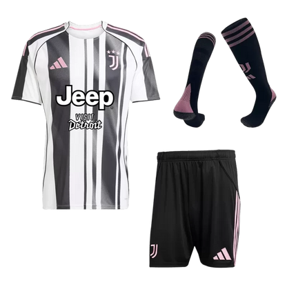 Juventus Home Soccer Jersey Kit(Jersey+Shorts+Socks) 2025/26 Top Koszulki Pilka Sklep
