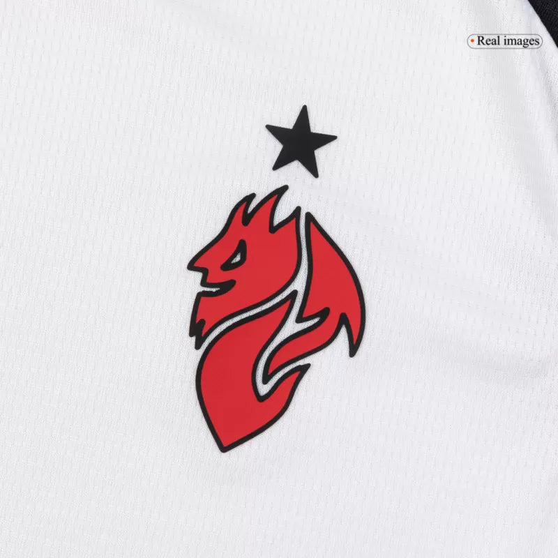 Dziecięcy wyjazdowy zestaw piłkarski AC Milan (koszulka + spodenki) 2025/26 Top Koszulki Pilka Sklep