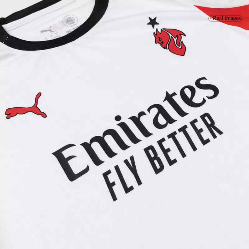 Dziecięcy wyjazdowy zestaw piłkarski AC Milan (koszulka + spodenki) 2025/26 Top Koszulki Pilka Sklep