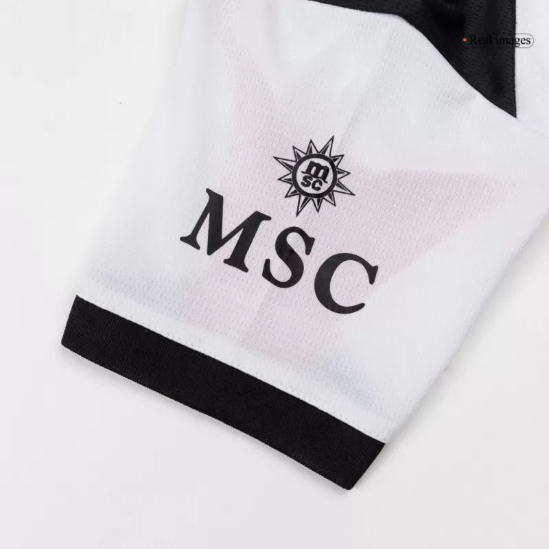 Dziecięcy wyjazdowy zestaw piłkarski AC Milan (koszulka + spodenki) 2025/26 Top Koszulki Pilka Sklep