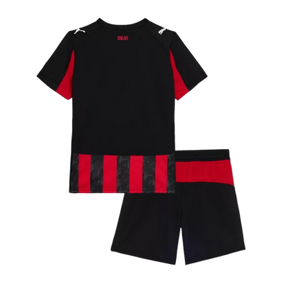 Dziecięcy zestaw piłkarski AC Milan Home (koszulka + spodenki) 2025/26 Top Koszulki Pilka Sklep