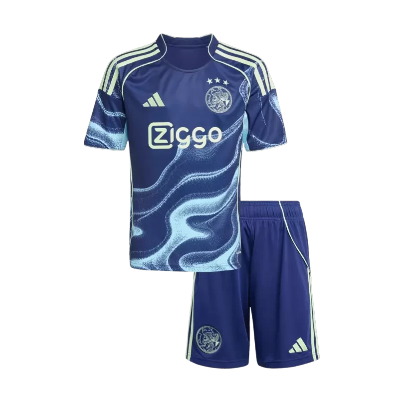 Kid's Ajax Away Soccer Jersey Kit (Jersey+Shorts) 2025/26 Top Koszulki Pilka Sklep