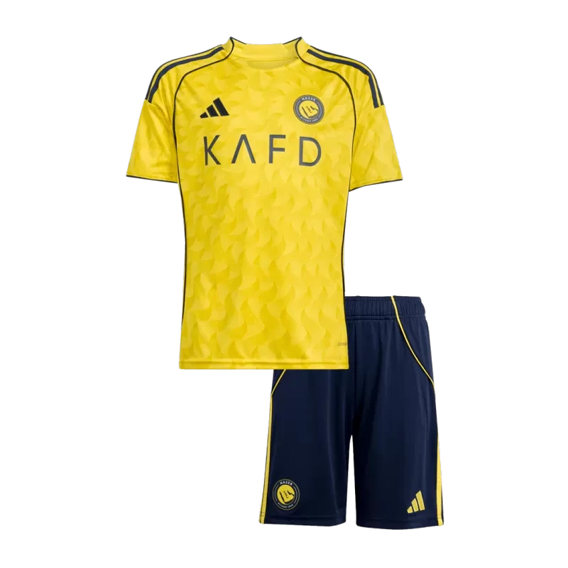 Kid's Al Nassr Home Soccer Jersey Kit(Jersey+Shorts) 2025/26 Top Koszulki Pilka Sklep