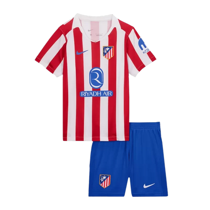 Kid's Atletico Madrid Home Soccer Jersey Kit(Jersey+Shorts) 2025/26 Top Koszulki Pilka Sklep