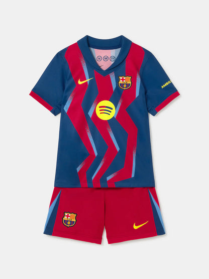 Kid‘s Barcelona Fourth Away Soccer Jerseys (Jersey+Short+Socks) Kit 2025/26 Top Koszulki Pilka Sklep