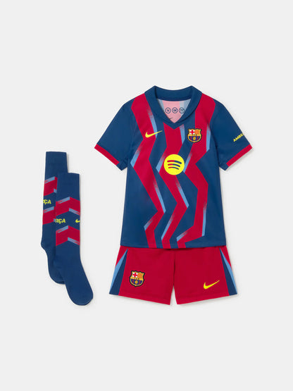 Kid‘s Barcelona Fourth Away Soccer Jerseys (Jersey+Short+Socks) Kit 2025/26 Top Koszulki Pilka Sklep