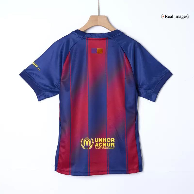Kid‘s Barcelona Home Soccer Jerseys (Jersey+Short+Socks) Kit 2025/26 Top Koszulki Pilka Sklep