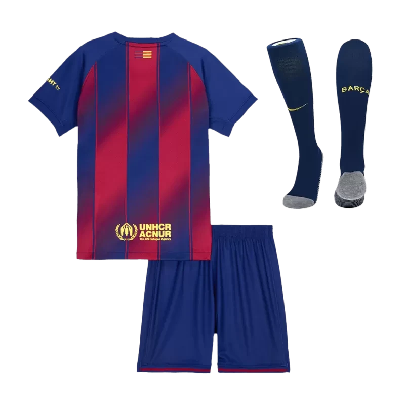 Kid‘s Barcelona Home Soccer Jerseys (Jersey+Short+Socks) Kit 2025/26 Top Koszulki Pilka Sklep