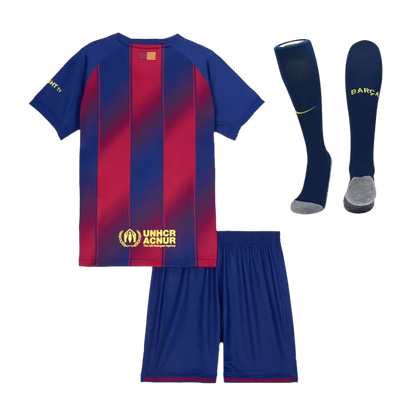 Kid‘s Barcelona Home Soccer Jerseys (Jersey+Short+Socks) Kit 2025/26 Top Koszulki Pilka Sklep