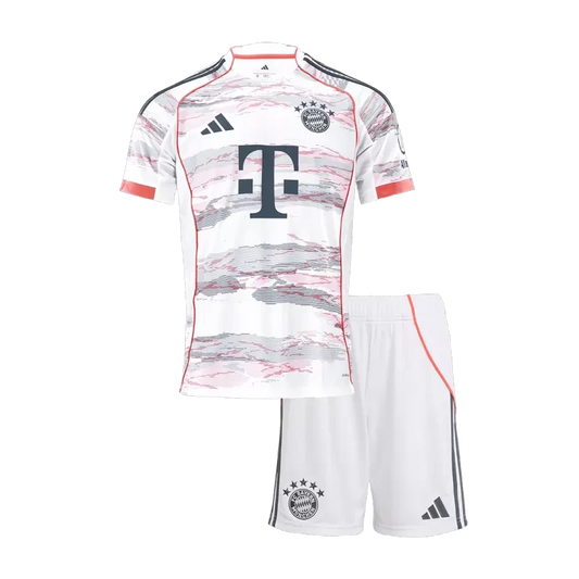 Kid's Bayern Munich Away Soccer Jersey Kit(Jersey+Shorts) 2025/26 Top Koszulki Pilka Sklep