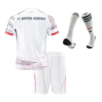 Kid's Bayern Munich Away Soccer Jersey Kit(Jersey+Shorts+Socks) 2025/26 Top Koszulki Pilka Sklep