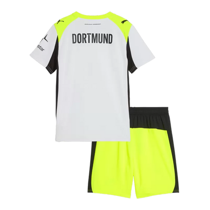 Kid's Borussia Dortmund Away Soccer Jersey Kit (Jersey+Shorts) 2025/26