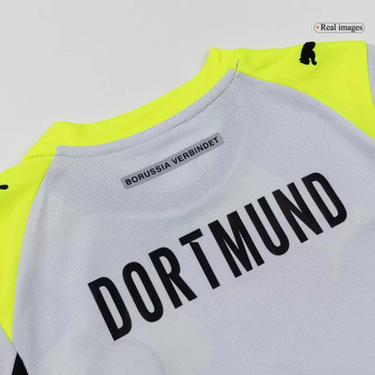 Kid's Borussia Dortmund Away Soccer Jersey Kit (Jersey+Shorts) 2025/26