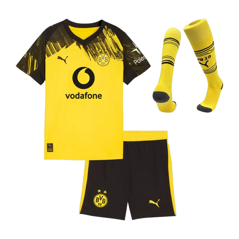 Kid's Borussia Dortmund Home Soccer Jersey Kit (Jersey+Shorts+Socks) 2025/26