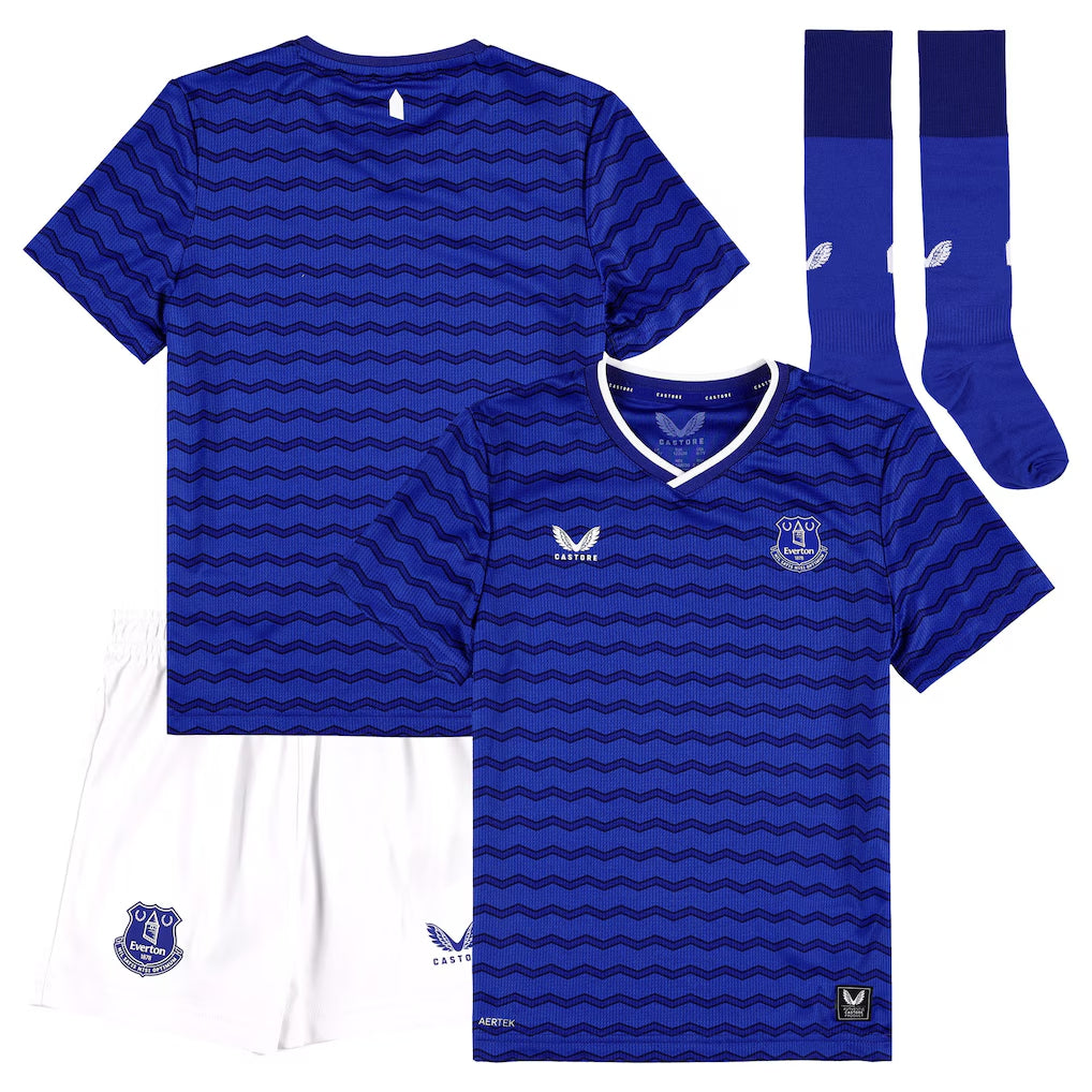 Kid's Everton Home Soccer Jersey Kit(Jersey+Shorts+Socks) 2025/26 Top Koszulki Pilka Sklep