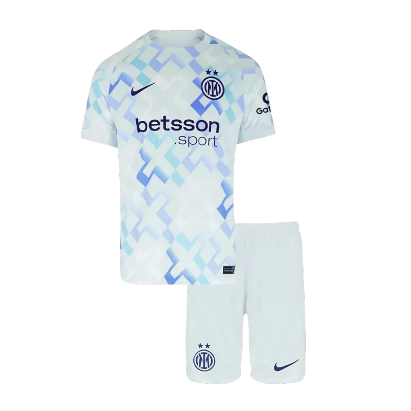 Kid's Inter Milan Away Soccer Jersey Kit(Jersey+Shorts) 2025/26 Top Koszulki Pilka Sklep
