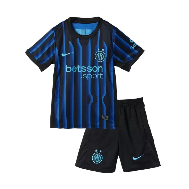 Kid's Inter Milan Home Soccer Jersey Kit(Jersey+Shorts) 2025/26 Top Koszulki Pilka Sklep